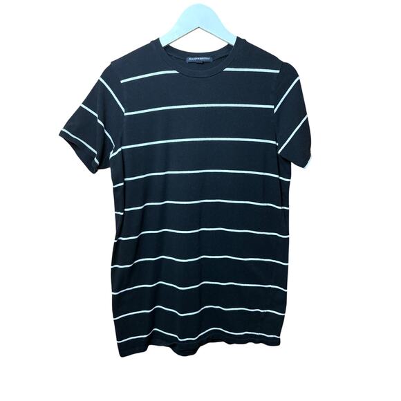 Brandy Melville Tops - Brandy Melville Black White Striped One Size Tee Crewneck Classic